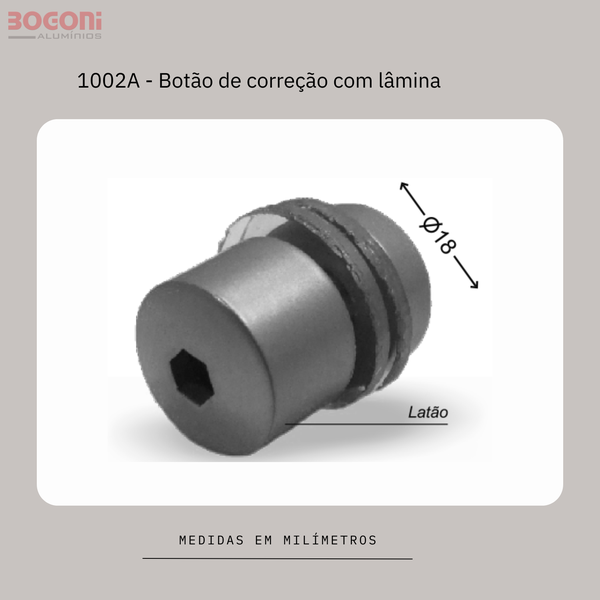 1002A ou 1002L Botão de correção com lâmina
